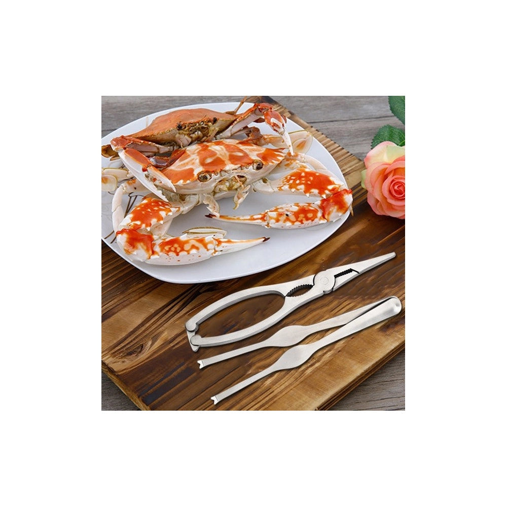 Trade Shop - Kit Per Crostacei Pinza Scavino Apri Aragosta Granchio Astice Cucina Casa -