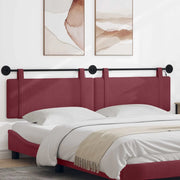 Testiera sospesa Con luce LED Rosso Vino Tessuto 3424030