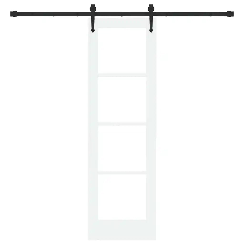 Porta scorrevole Bianco e Nero 61 x 198,5 cm 3332378