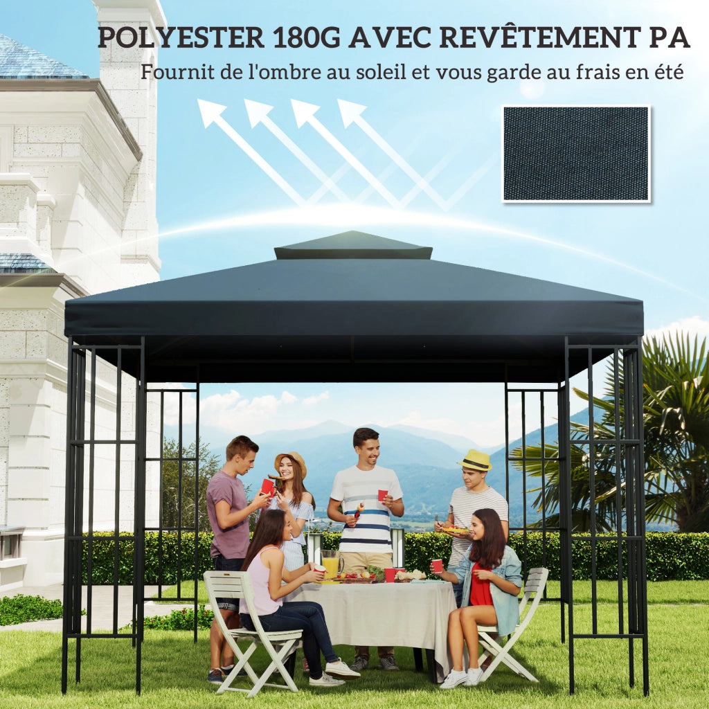 Tenda da giardino ¨C Minimal ¨C Grigio 3x3 m