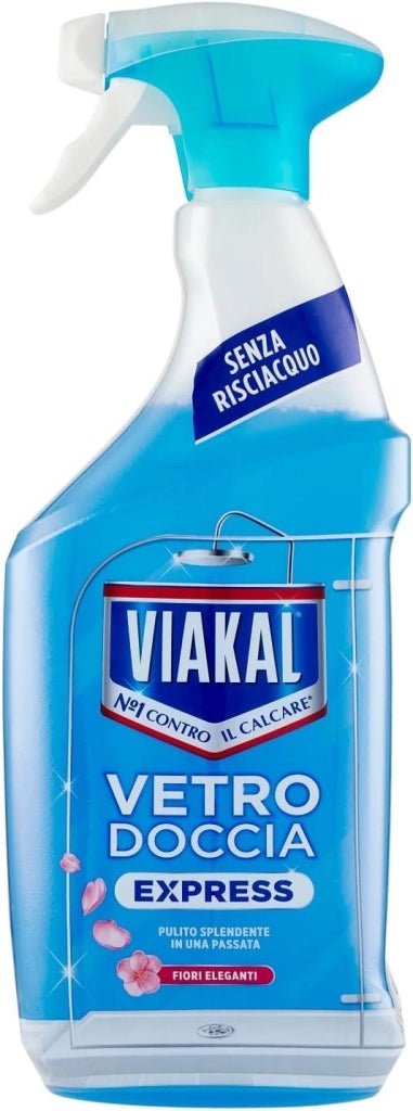SET 2 VIAKAL VETRO DOCCIA EXPRESS FIORI ELEGANTI 720 ML SENZA RISCIACQUO