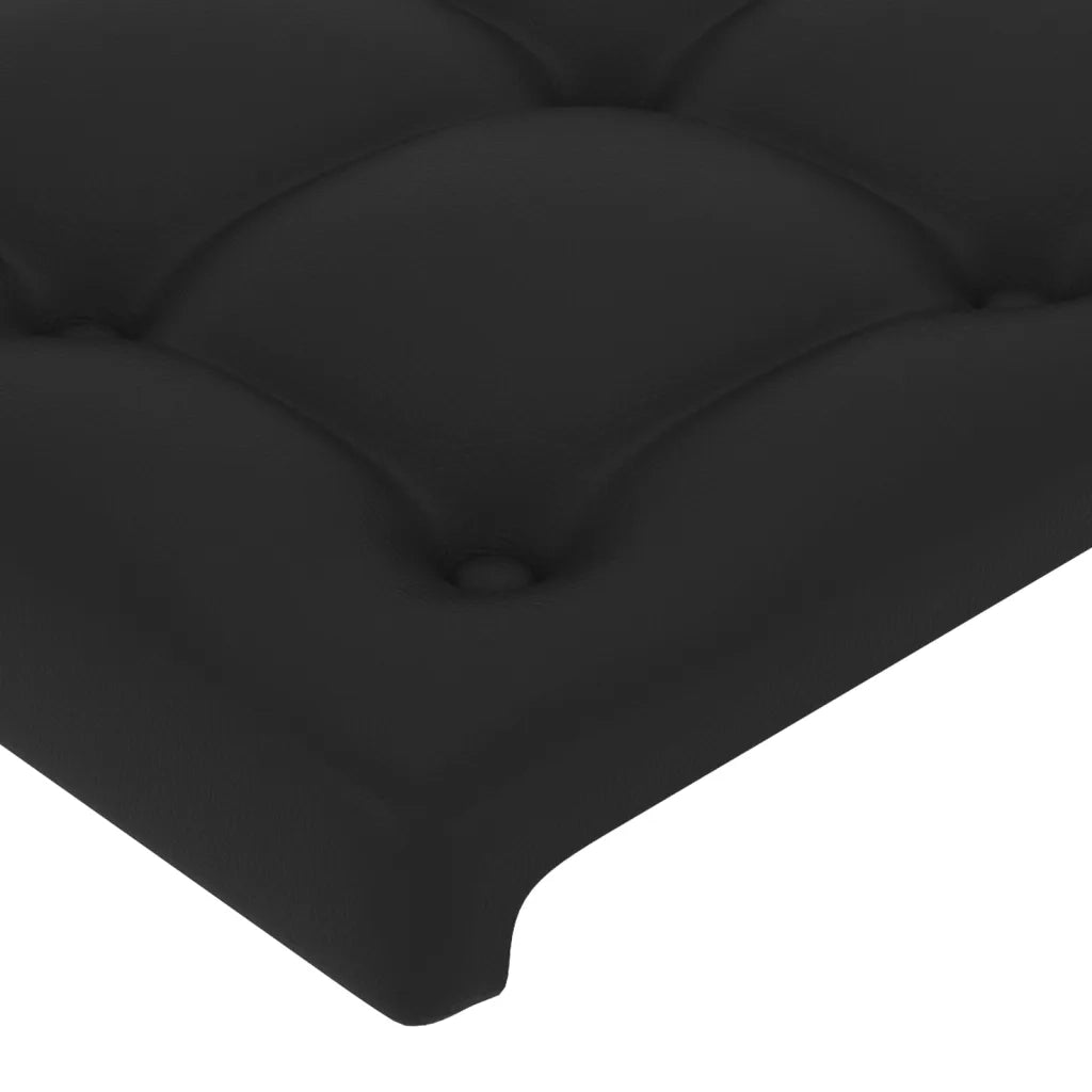 Testiera ad Orecchio-Testata con Orecchie Nera 183x23x78/88 cm in Similpelle 225606