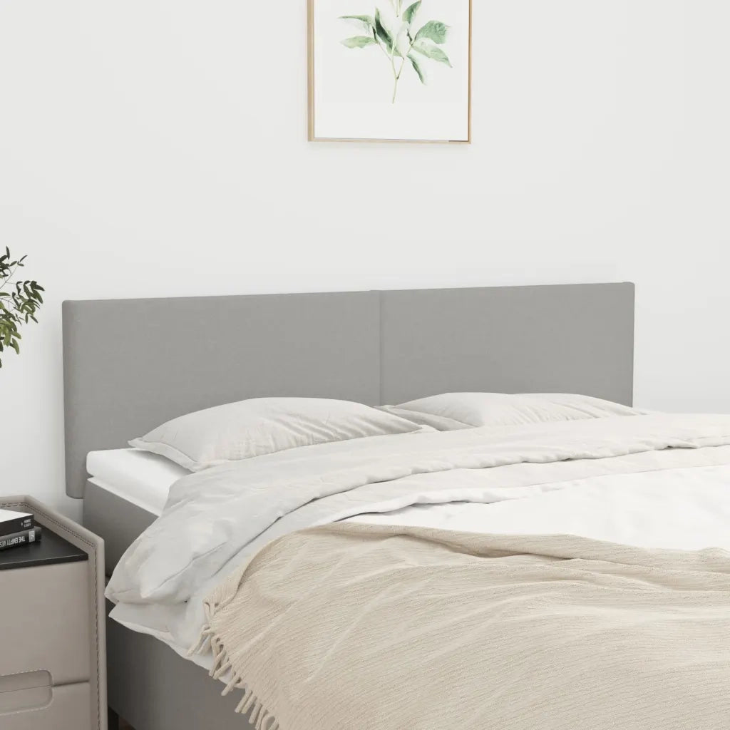Testiera | Testata Grigio Chiaro 144x5x78/88 cm in Tessuto