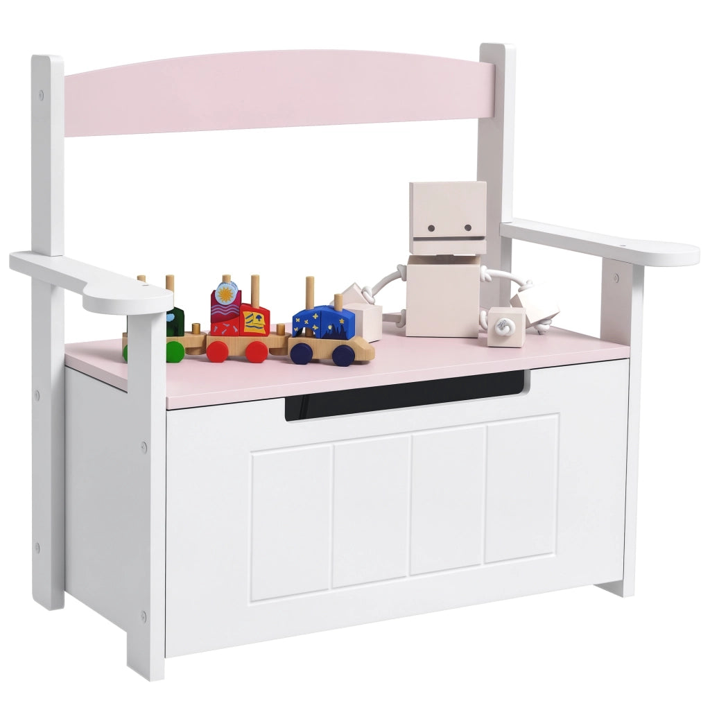 Scrivania per Bambini con Cassetti ¨C Minimal ¨C 68.5x34x58 cm Rosa e Bianco