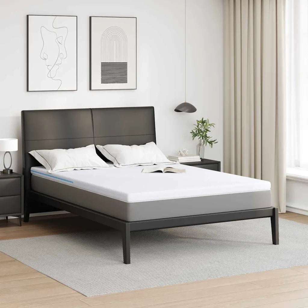 Topper per materasso Bianco 140 x 200 cm Tessuto Jacquard 4106282