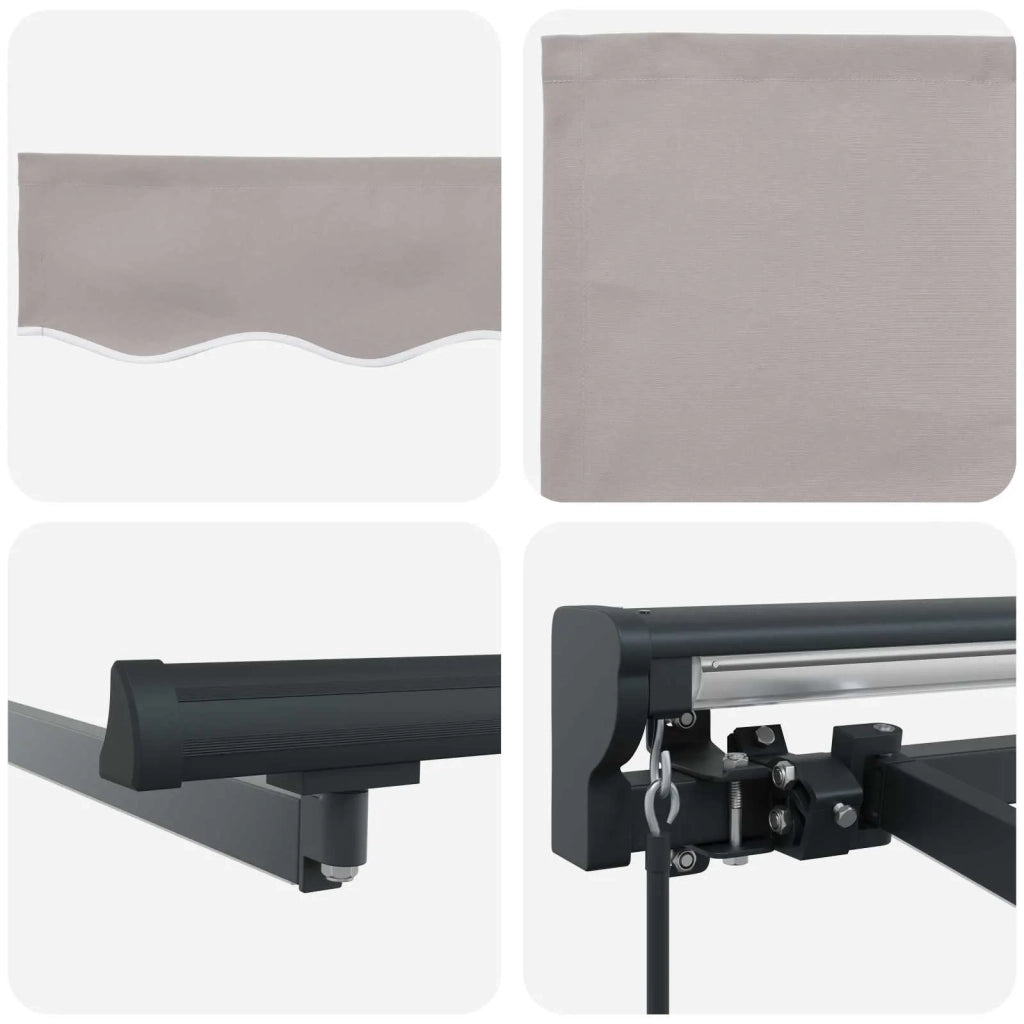 Cornice per Tenda Manuale con LED 4 × 3,5 m 3420872