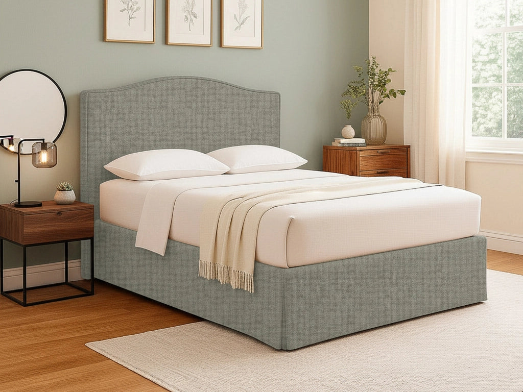 Eccles, Letto Singolo Sfoderabile Made in Italy, Grigio