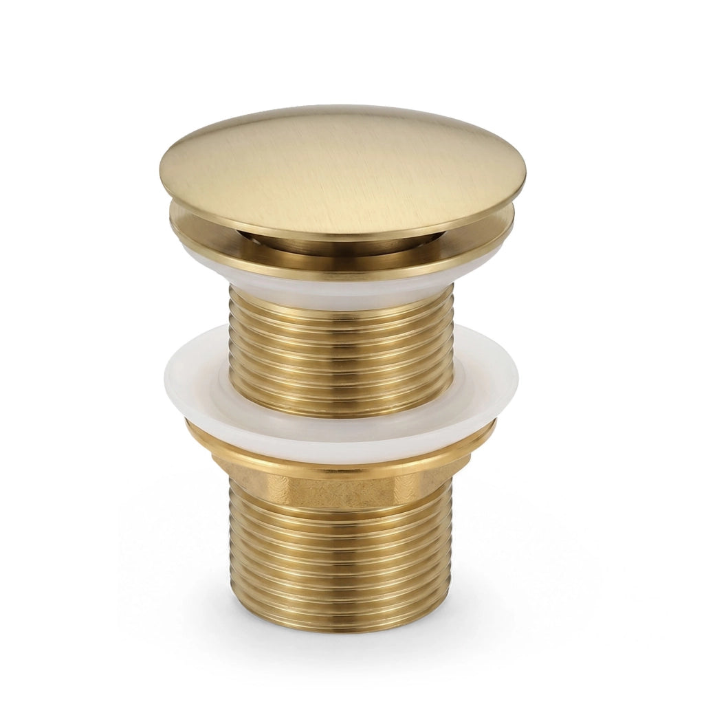 Piletta Click Clack lavabo senza troppo pieno acciaio inossidabile Oro