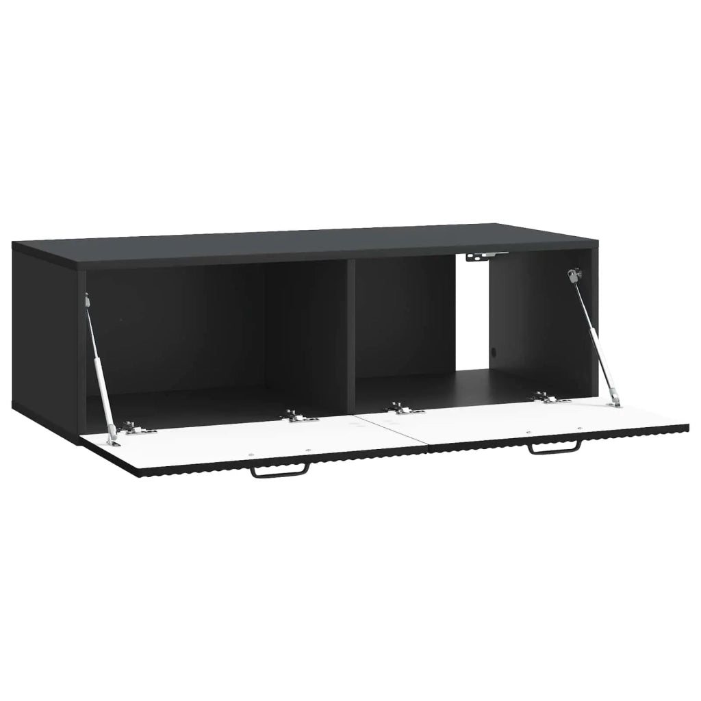 Mobile TV da Muro Montaggio a Parete | Armadietto TV | Mobile Porta TV Nero 98 x 41 x 30 cm
