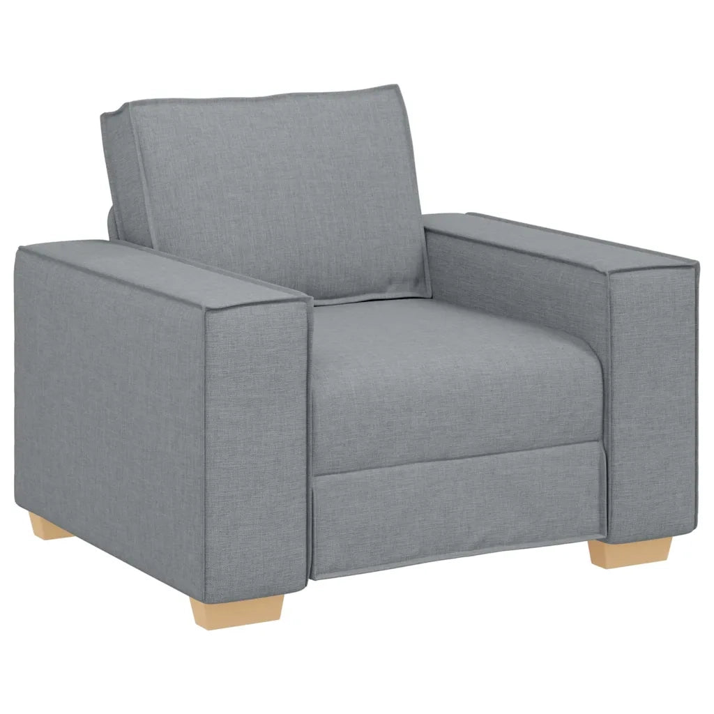 Divano 3 pcs Grigio chiaro 220 x 80 x 84 cm Tessuto misto lino 3324609
