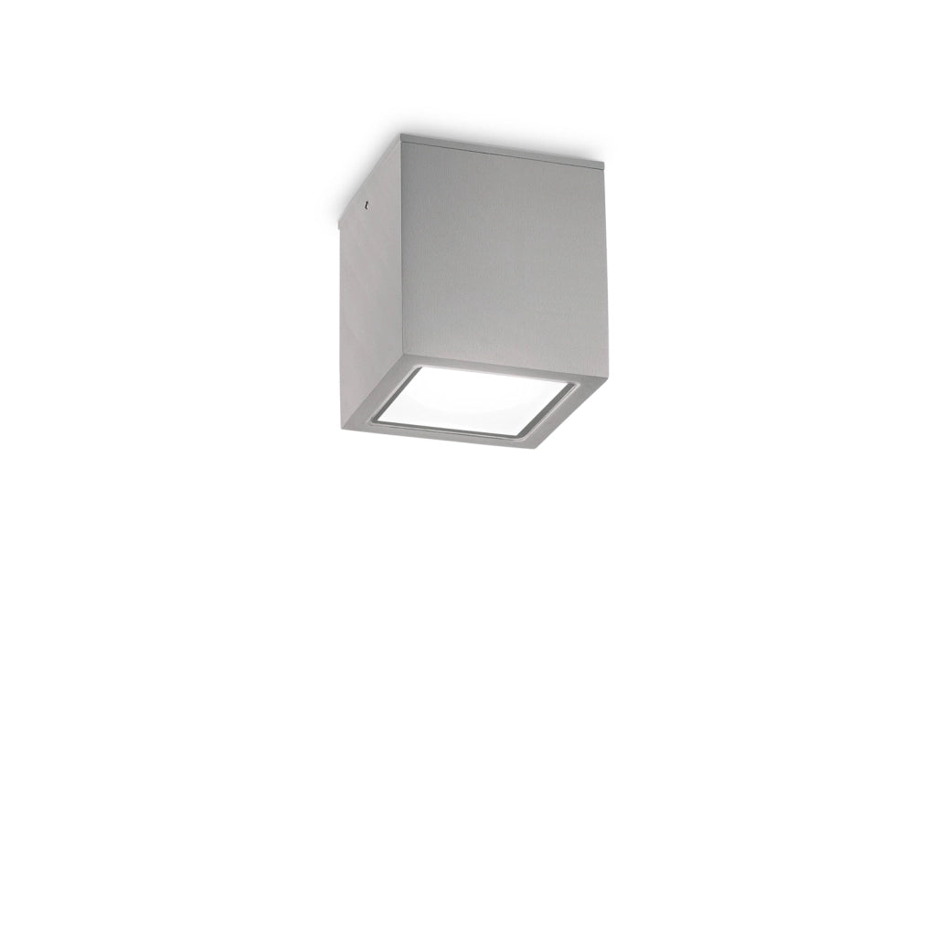 Plafoniera Moderna Techo Alluminio Grigio 1 Luce Gu10 20W Ip54
