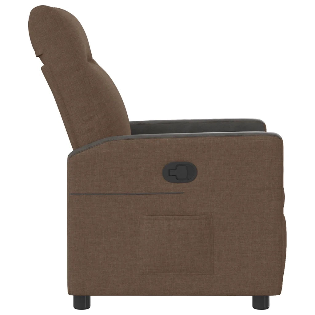 Poltrona Reclinabile in Tessuto Marrone 4104828