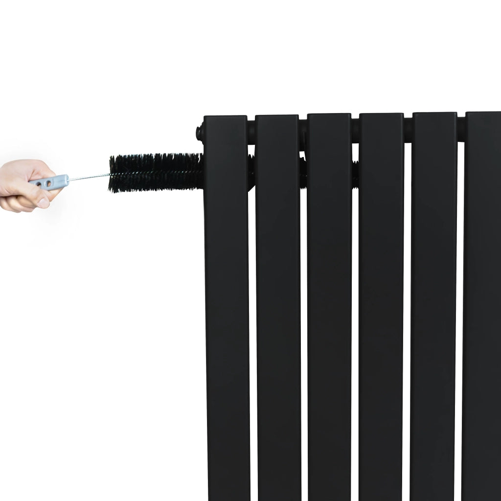 Radiatore Verticale Design Piatto Colonna Singola Nero 1800x280 mm