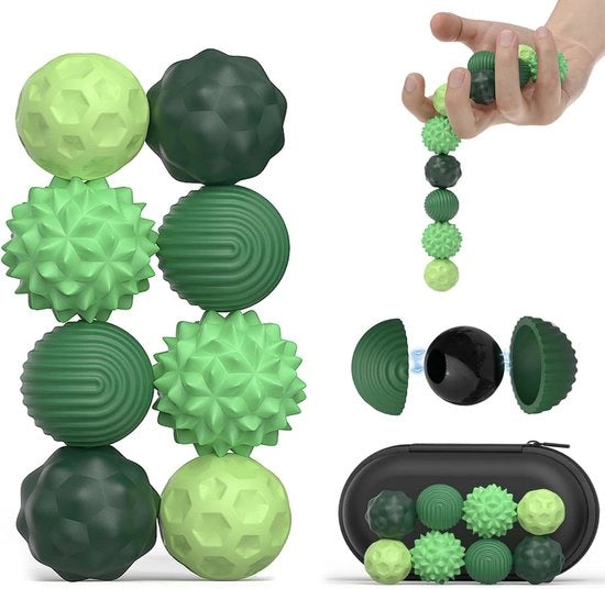 Set di fidget magnetici da 8 palline di silicone per stress e concentrazione