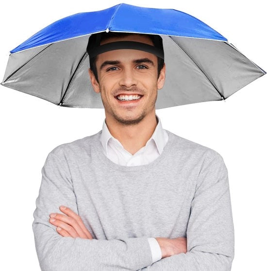 Ombrello Inclinabile 65 cm - Impermeabile al vento - Protezione solare - Sostenibile - Resistente agli urti - Cintura regolabile - Ombrello multicolore