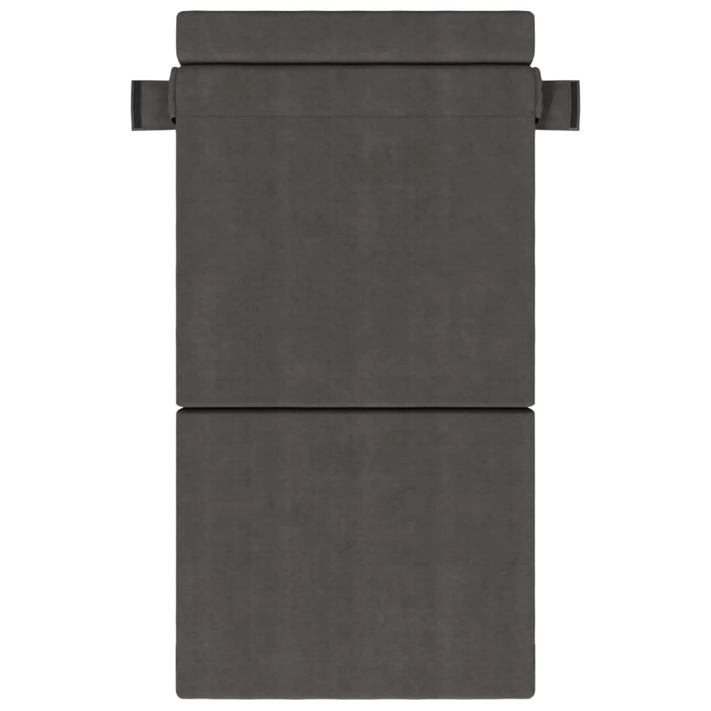 Divano Letto Pieghevole Grigio Scuro 100 x 80 x 60 cm Tessuto 900115