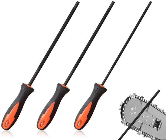 Kit di sega a catena da manutenzione - 3 pezzi - set di seghe con manico - denti di sega fini - manico in ABS - adatto per seghe a catena