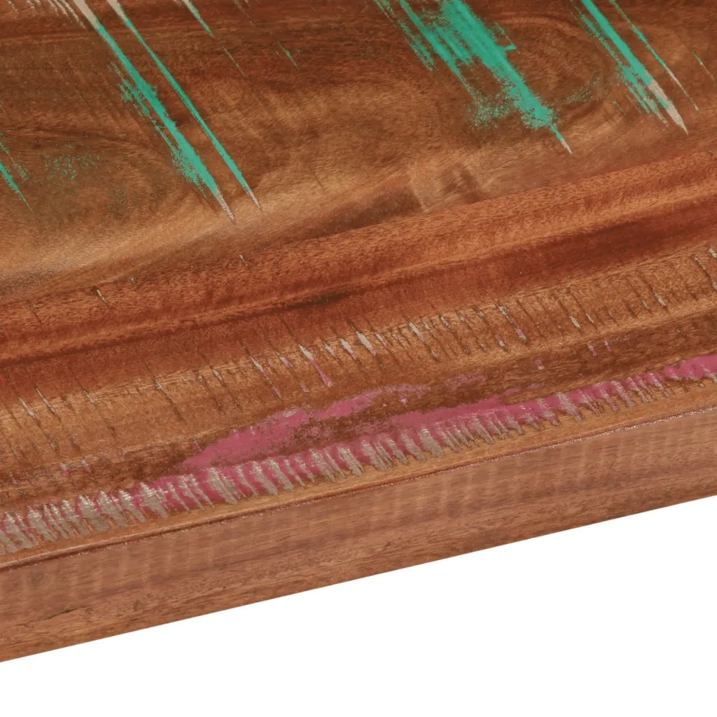 Piano Tavolo 90x80x2,5 cm Rettangolare in Massello di Recupero 371080