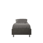 Letto 1 Piazza e Mezzo Sommier 120x190 cm con Rete Azelia Grigio