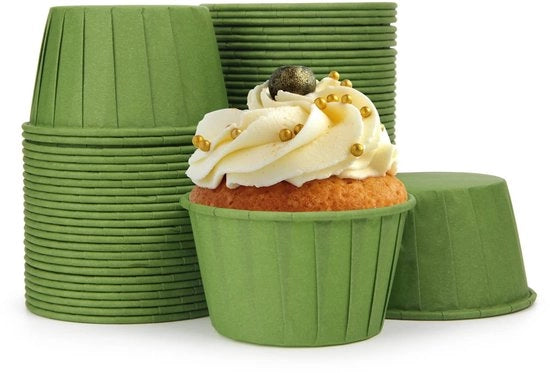 Forme di Cupcake 50 pezzi - Forme di Muffin - Forme per Dolci per Festa di Compleanno/Festa per il Bambino/Natale - Panno di Carta Veloce - Sicuro per l'Alimentazione - Tolleranza Temperatura fino a 230 °C - Forme di Muffin