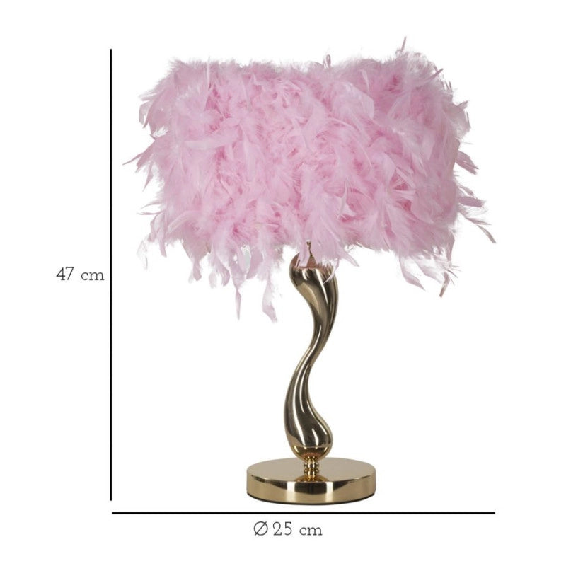 Lampadelle A Da Tavolo Cart Rosa cm ø 25x47