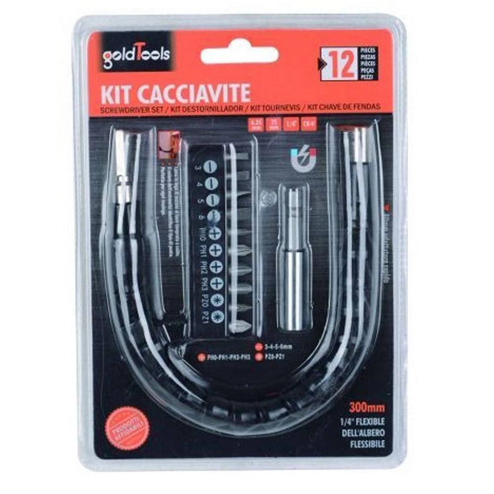 Trade Shop - Prolunga Albero Flessibile Punte A Taglio Croce Stella Trapano Avvitatore 92827 -
