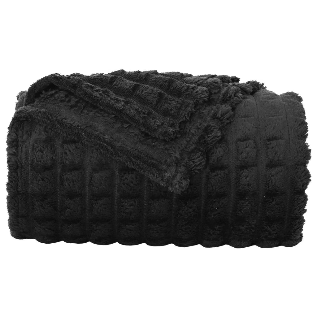 Coperta Nero 240 x 220 cm Panno 42016931