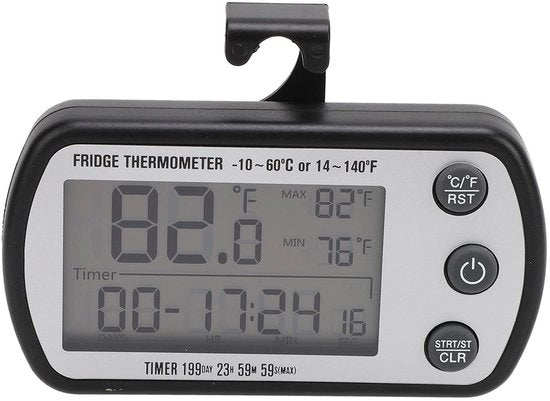 Termostato della Gelatoria Digitale - Precisione - Display LCD Grande - Impermeabile - Magnetico Integrato - Intervallo di Temperatura -10-60℃ - Termostato per Congelazione