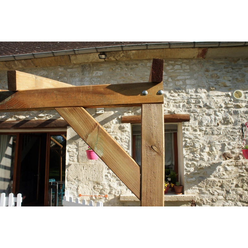 Tetto Couv'Terrasse in legno 3x6,8m - con tetto