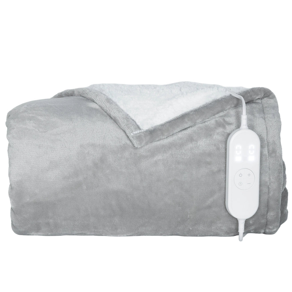 Coperta Elettrica Riscaldabile ¨C Minimal ¨C Grigia 180x130 cm