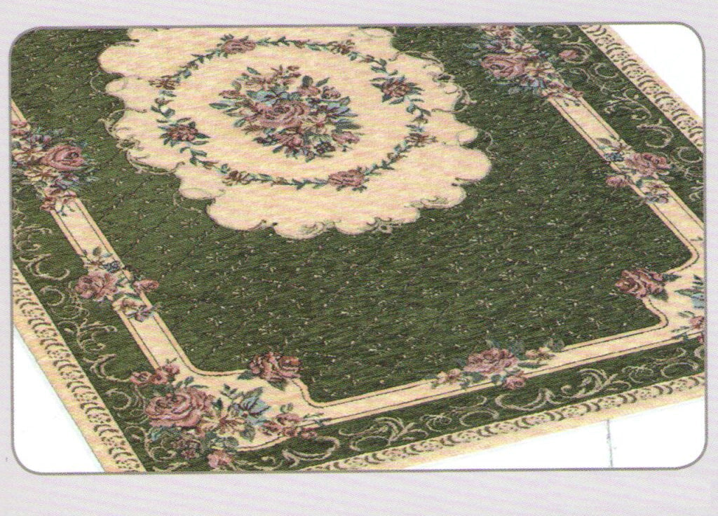 Tappeto Velour Antiscivolo Modello Bouquet By Suardi - 140x195 cm - Verde