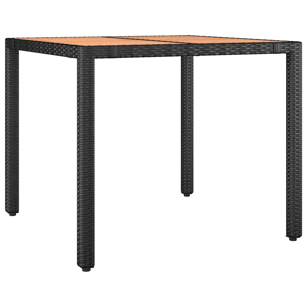 Set Bistrò da Giardino 5 pz con Cuscini in Polyrattan Nero 3277128