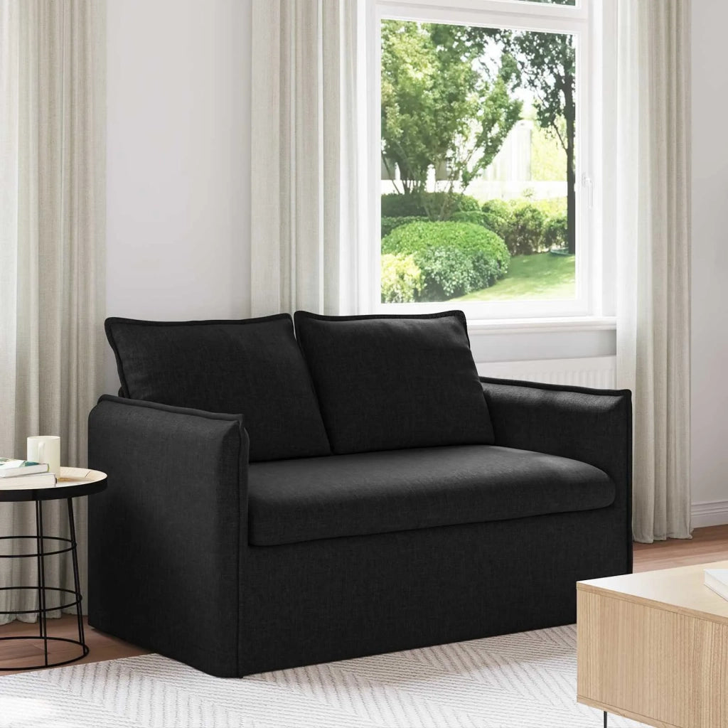Divano Nero 136 x 82 x 85 cm Tessuto