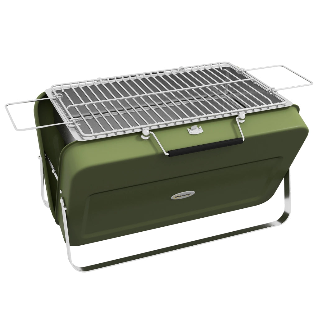 Grill da viaggio pieghevole ¨C Zephmum ¨C Griglia a carbonella, verde