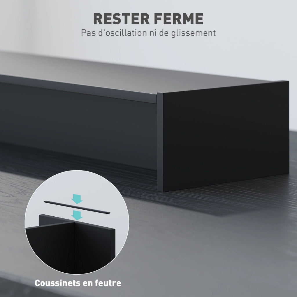 Supporto Monitor PC ¨C Zephmum ¨C 100 cm Nero con 2 Ripiani