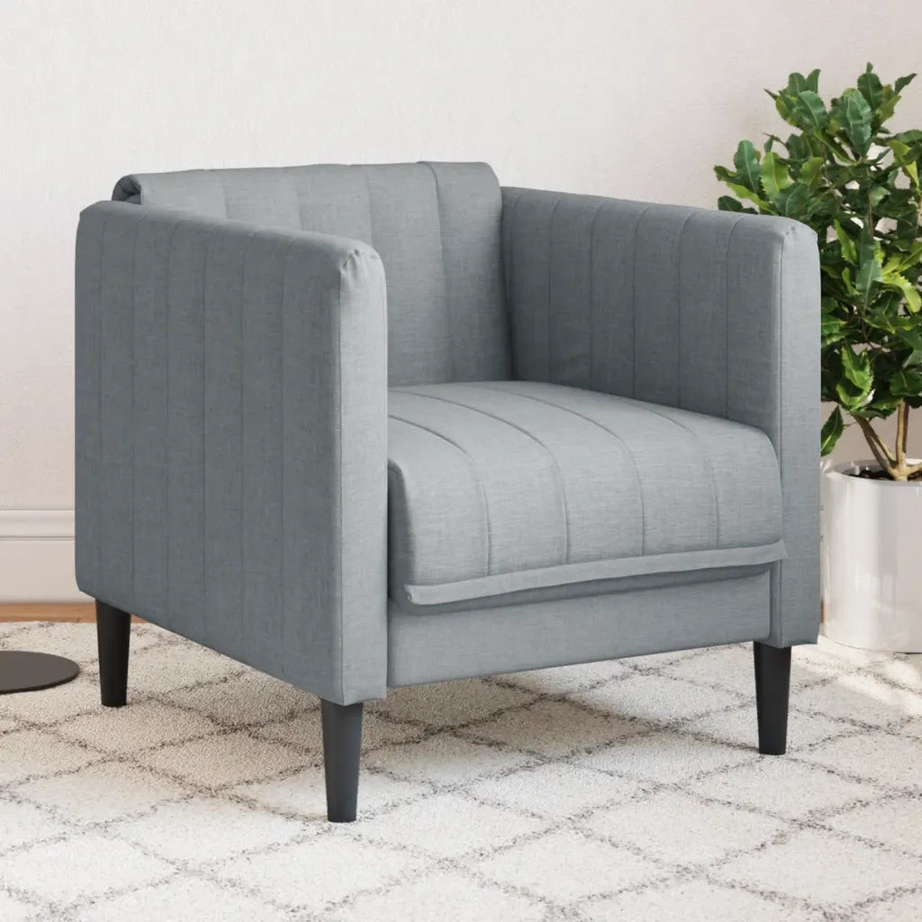 Poltrona Grigio Chiaro in Tessuto 372595