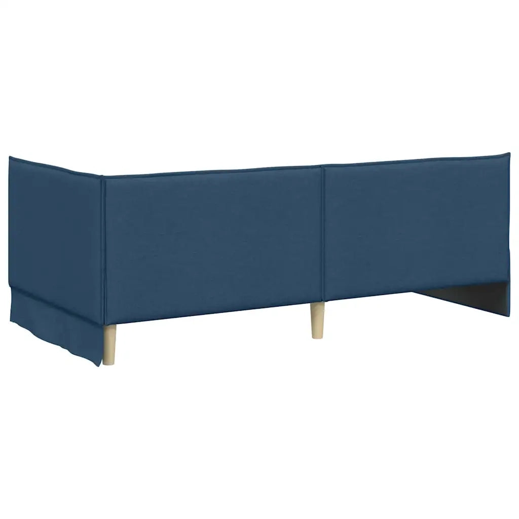 Cornice del letto ad angolo Blu 100 x 200 cm Tessuto 42016478