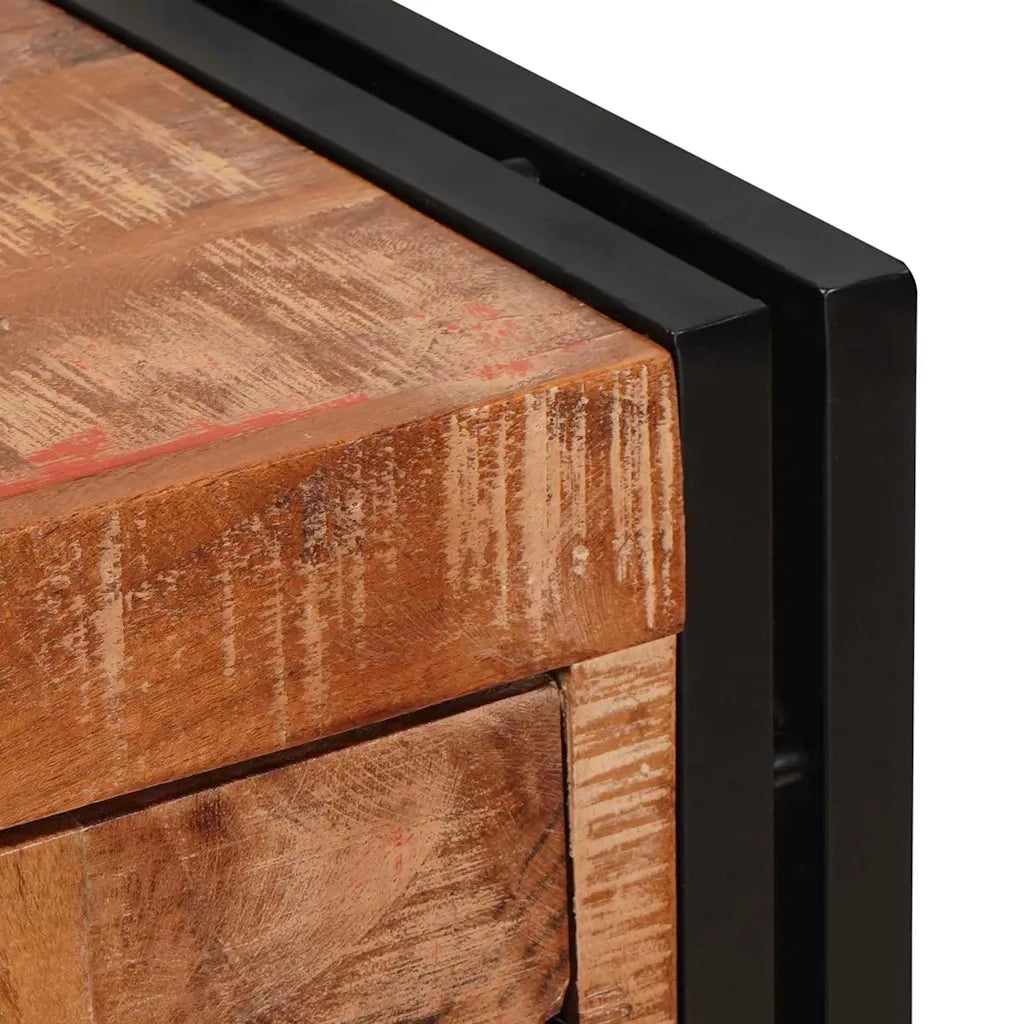 Highboard con Ante Marrone Legno Recuperato Massello e Metallo 4104768