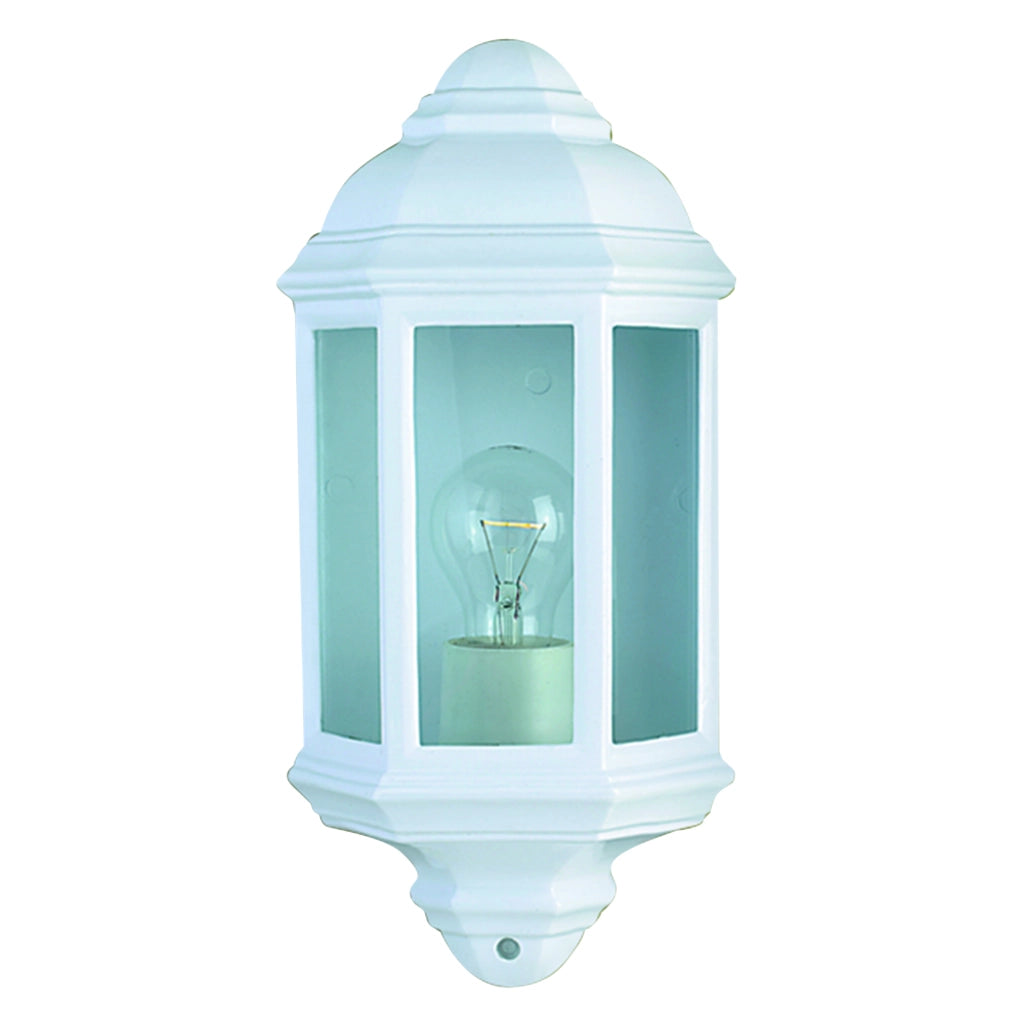 Applique Vintage-Decò Maine Alluminio Bianco Vetro 1 Luce E27