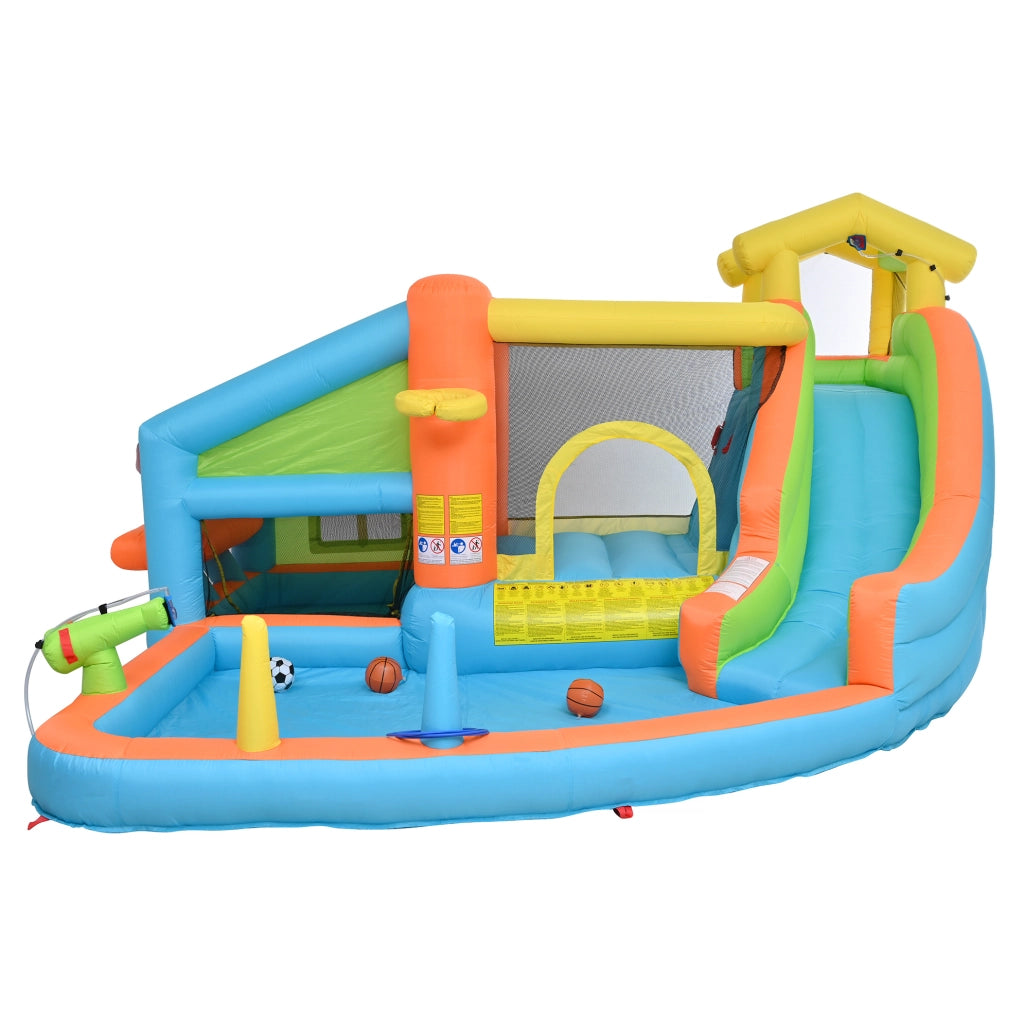 Parco acquatico gonfiabile per bambini 360x350x210 cm con scivolo in tessuto Oxford