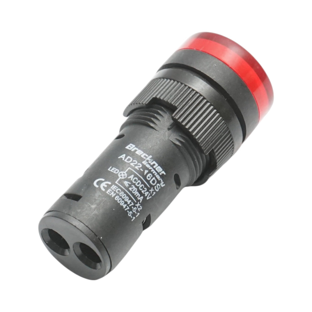 Indicatore di segnale LED rosso 24V AC/DC 16mm Breckner Germany