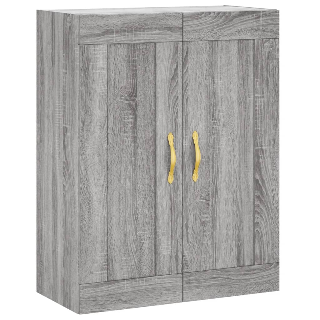 Buffet credenza cassettiera armadio mobile contenitore organizer cucina soggiorno salotto rovere Sonoma alto 69,5 x 34 x 180 cm legno ingegnerizzato grigio 02_0035511