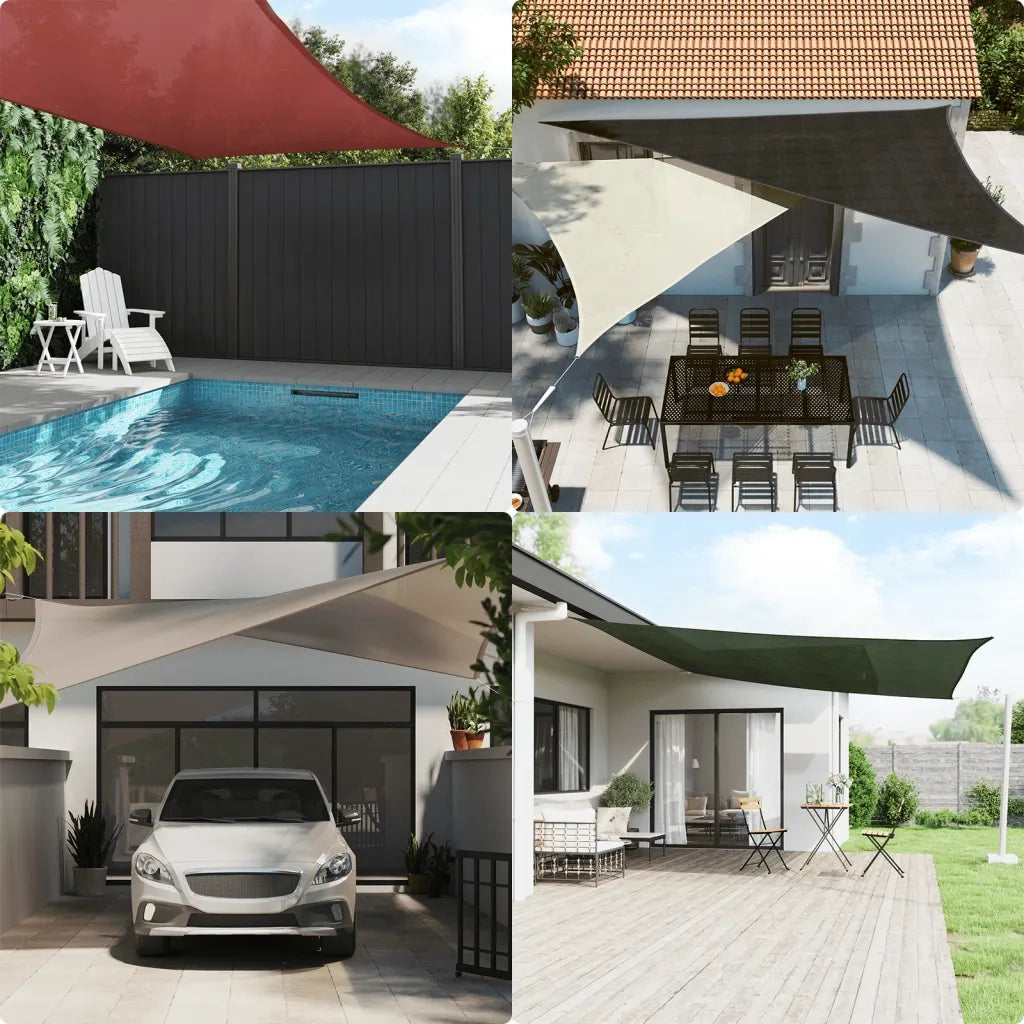 Vela Parasole 160 g/m² Verde Chiaro 2,5x2,5x3,5 m in HDPE 311306