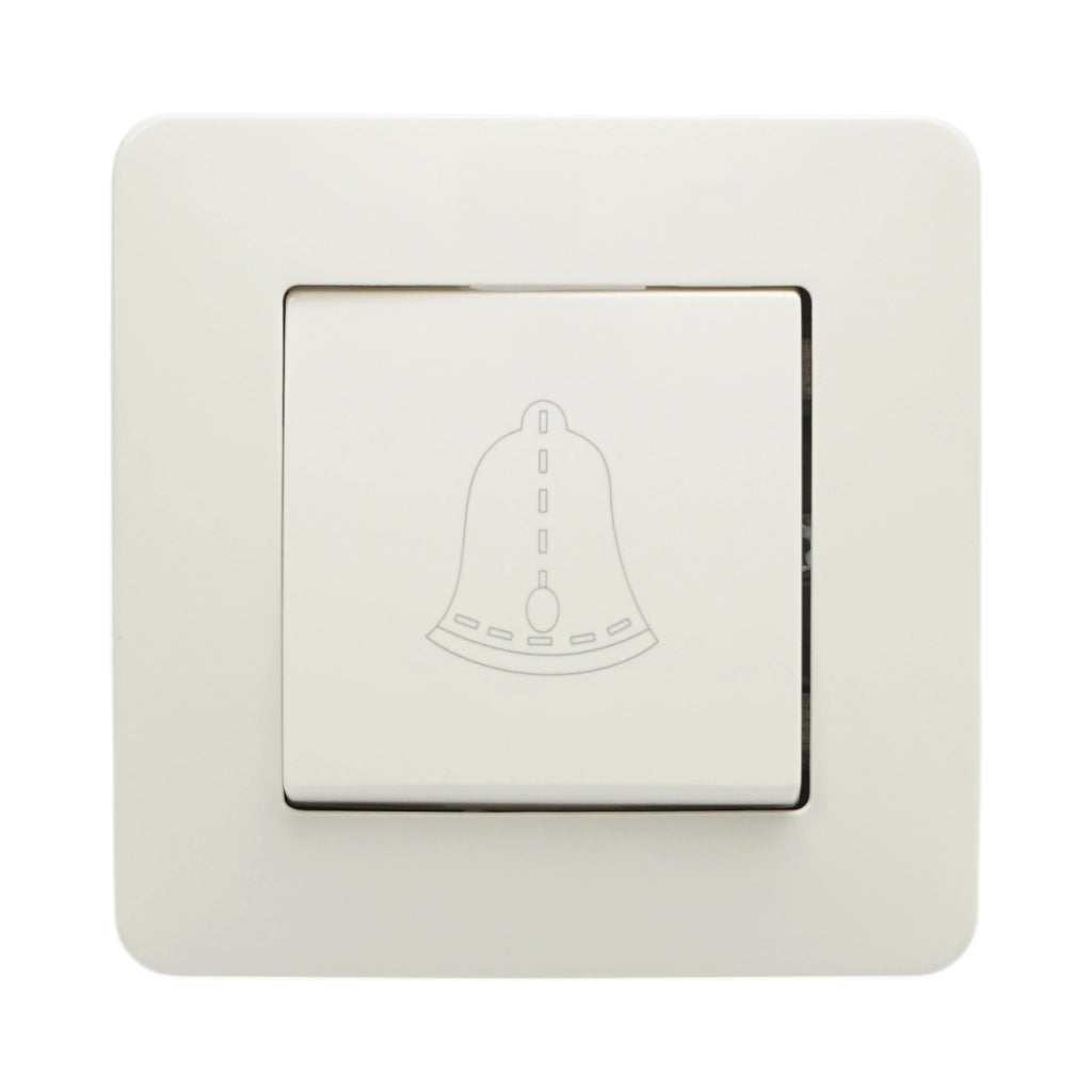 Interruttore campanello bianco da incasso 220V, 10AX, PC 80x80mm