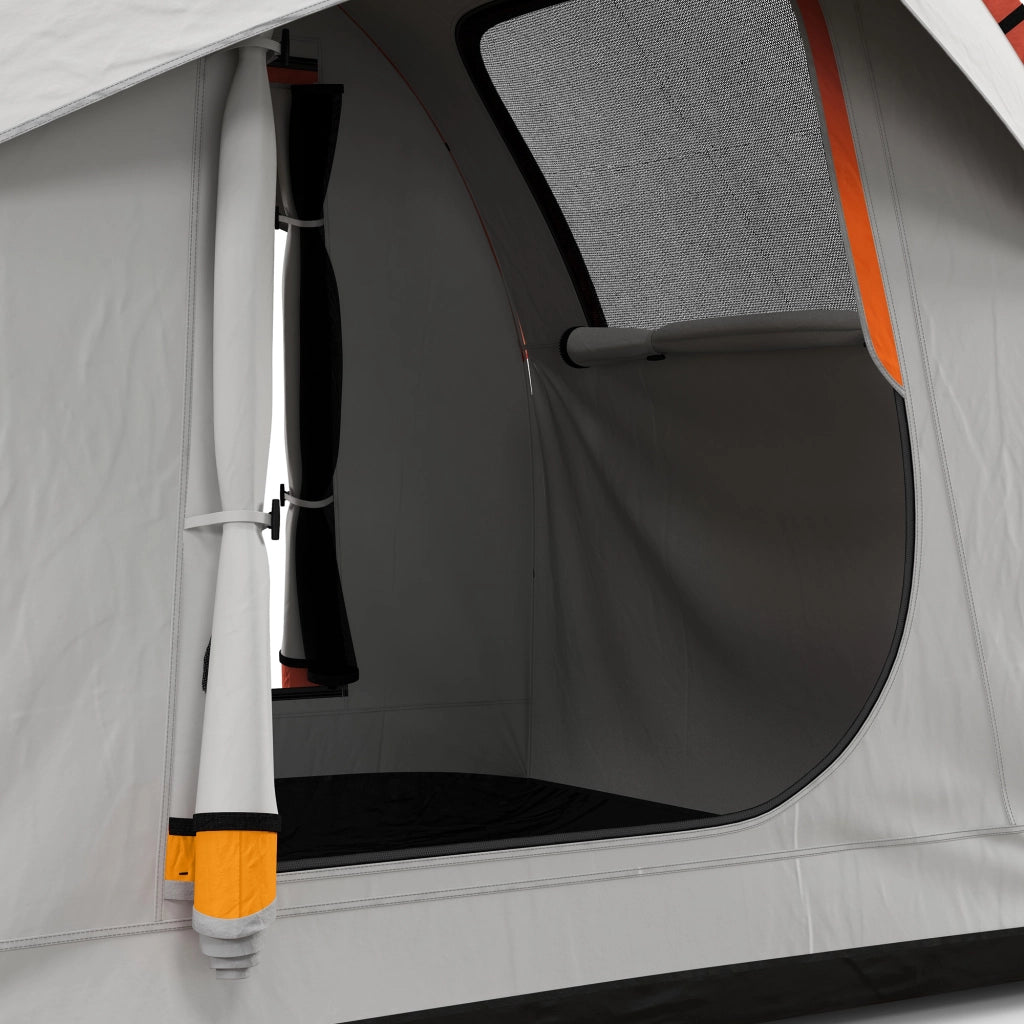 Tenda Garage Auto Impermeabile ¨C Xylo ¨C 3 Porte, PE Poliestere Fibra Vetro, 239x210x210 cm, Grigio Arancione
