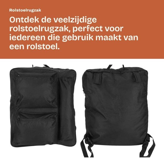 Borsa per Sedie a Rotelle - Impermeabile - Portatile - Materiale Sostenibile - Fissaggio Regolabile - Adatto a Sedie a Rotelle Standard - Dimensioni 40x14x48 cm - Borsa per Opbergen Sedie a Rotelle