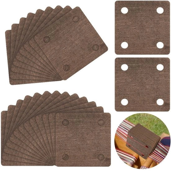 Carte da maglia manuale 24 pezzi - 5,4 x 5,4 cm - Assortimento di tavole di legno - Carte da maglia - Weaving accessories - Tavole da maglia - Dimensioni: 5,4 x 5,4 cm - Quantità: 24 pezzi