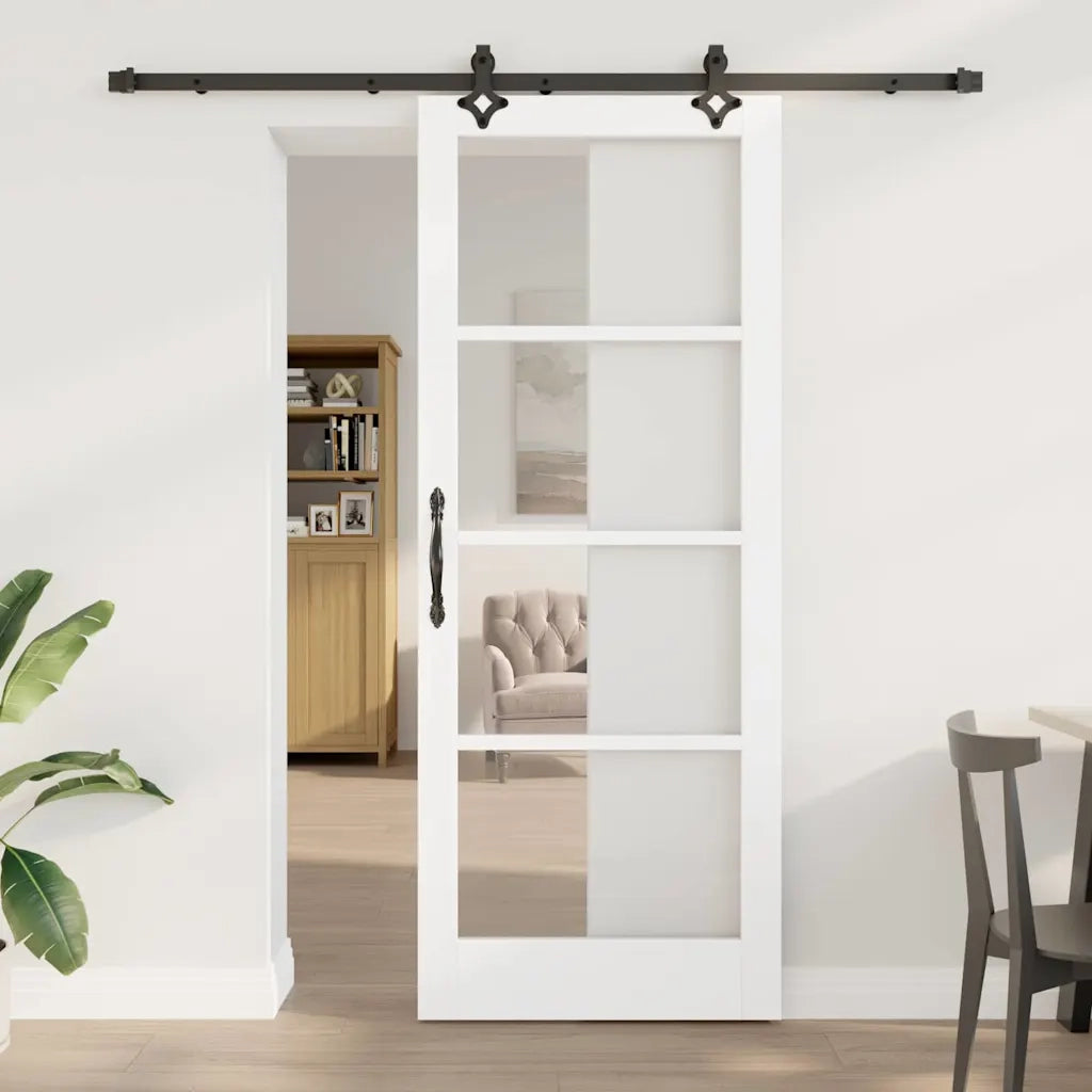 Porta scorrevole ORKDAL Bianco e Nero 83 x 211 cm 3332196