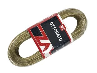 CAVETTO ACCIAIO OTTONATO RIVESTITO IN PVC TRASPARENTE- - ø mm.5 in rotoli da mt.20 - 5 pezzi