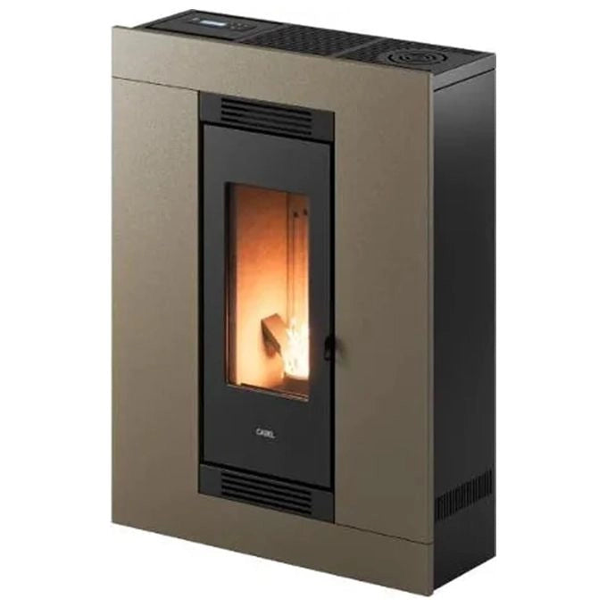 CADEL 7023041 LUCE PLUS Stufa a pellet ventilata 8,5 kW Classe A+ 5 stelle colore Light Bronze